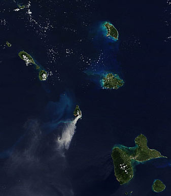 NASA MODIS Image of the Day: January 5, 2009 – Plume from Soufriere Hills Volcano