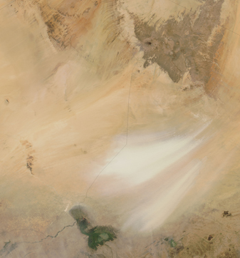 NASA MODIS Image of the Day: January 6, 2009 – Dust Plumes from the Bodele Depression