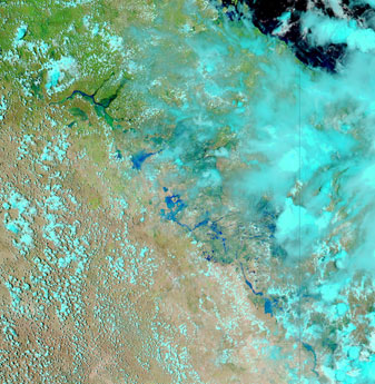 NASA MODIS Image of the Day: January 11, 2009 – Floods in Northern Australia
