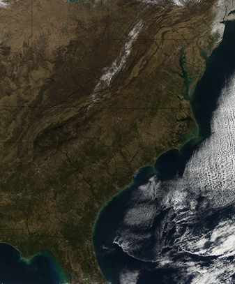 NASA MODIS Image of the Day: January 11, 2011 – Southeastern United States