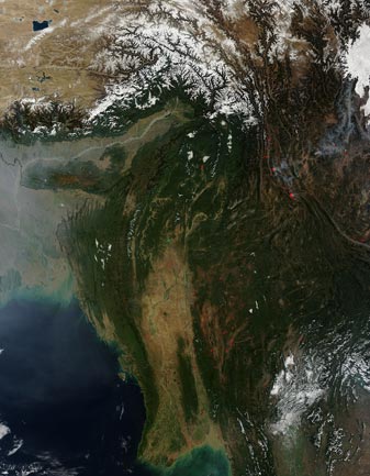NASA MODIS Image of the Day: January 21, 2010 – Myanmar