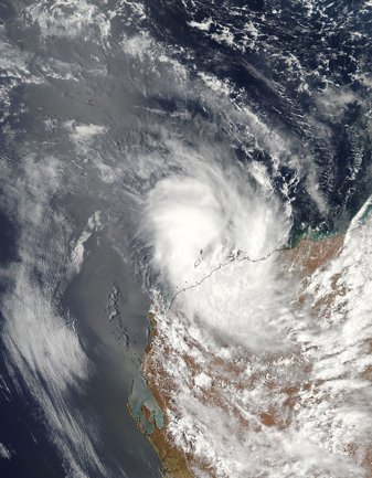 NASA MODIS Image of the Day: January 28, 2009 – Cyclone Dominic