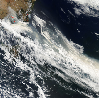 NASA MODIS Image of the Day: February 10, 2009 – Smoke Plume from Australian Fires