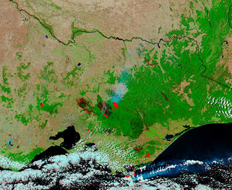 NASA MODIS Image of the Day: February 28, 2009 – Fires in Australia