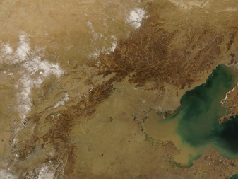 NASA MODIS Image of the Day: March 2, 2008 – The Bohai Sea, China
