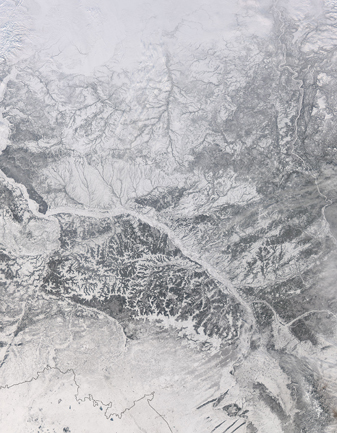 NASA MODIS Image of the Day: March 2, 2010 – The Ob River in Central Russia