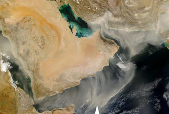 NASA MODIS Image of the Day: March 3, 2008 – Dust storms in the Middle East