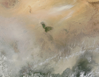 NASA MODIS Image of the Day: March 5, 2009 – Dust South of the Sahel