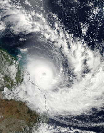 NASA MODIS Image of the Day: March 12, 2009 – Tropical Cyclone Hamish