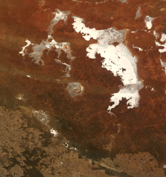 NASA MODIS Image of the Day: March 12, 2010 – Acraman Impact Structure, South Australia