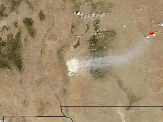 NASA MODIS Image of the Day: March 18, 2008 – Dust Storm at White Sands, New Mexico