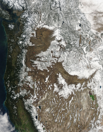 NASA MODIS Image of the Day: March 21, 2009 – The Western United States