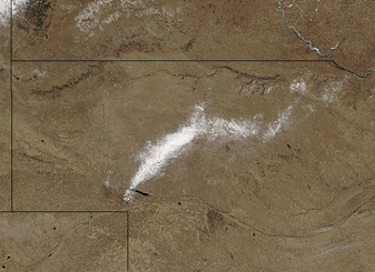NASA MODIS Image of the Day: March 22, 2009 – Isolated Snow in Nebraska