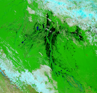 NASA MODIS Image of the Day: March 23, 2008 – Floods in Bolivia