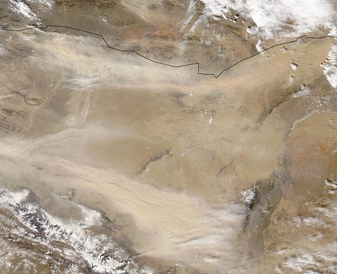 NASA MODIS Image of the Day: March 23, 2009 – Gobi Desert Dust