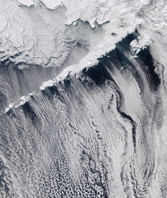 NASA MODIS Image of the Day: March 23, 2010 – Clouds off the Aleutian Islands