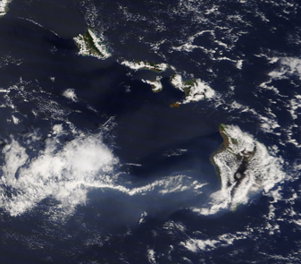 NASA MODIS Image of the Day: March 27, 2008 – Vog from Kilauea