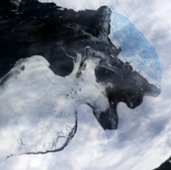 NASA MODIS Image of the Day: March 31, 2008 – Wilkins Ice Shelf Disintegrates