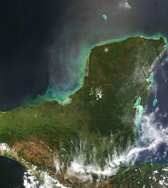 NASA MODIS Image of the Day: April 1, 2008 – The Yucatan Peninsula
