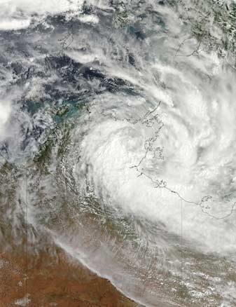 NASA MODIS Image of the Day: April 1, 2010 – Tropical Cyclone Paul