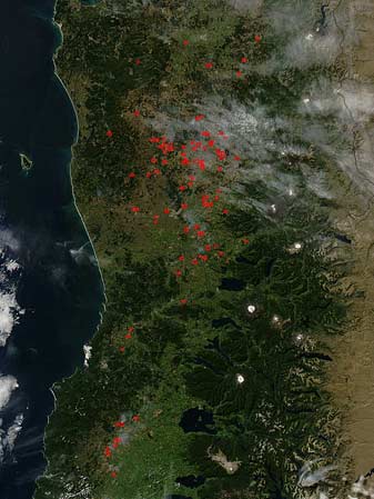 NASA MODIS Image of the Day: April 6, 2010 – Fires in Central Chile