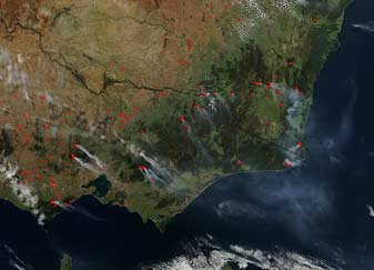 NASA MODIS Image of the Day: April 8, 2010 – Fires in southeast Australia