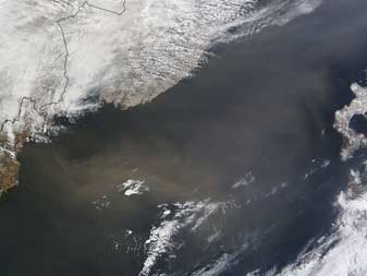 NASA MODIS Image of the Day: April 10, 2010 – Dust over the Sea of Japan