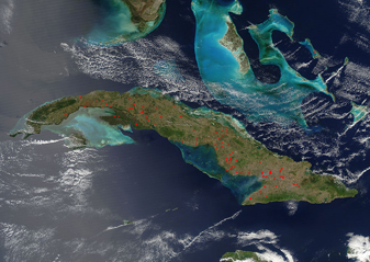 NASA MODIS Image of the Day: April 11, 2010 – Fires in Cuba