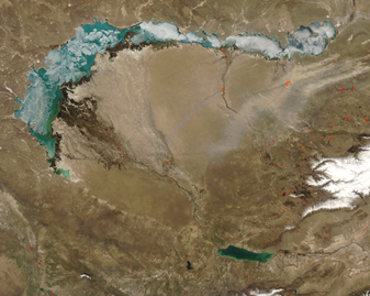 NASA MODIS Image of the Day: April 15, 2008 – Spring in Kazakhstan