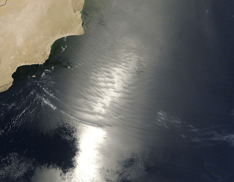 NASA MODIS Image of the Day: April 25, 2010 – Atmospheric Gravity Waves Over the Arabian Sea