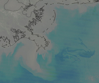 NASA MODIS Image of the Day: April 30, 2010 – Oil Slick in the Gulf of Mexico