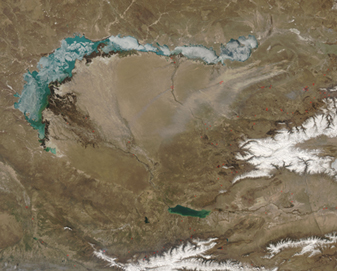 NASA MODIS Image of the Day: May 18, 2008 – Spring in Kazakhstan