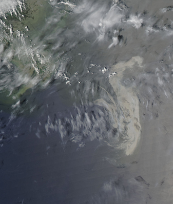 NASA MODIS Image of the Day: May 18, 2010 – Explosion, Leak at Gulf of Mexico Oil Well