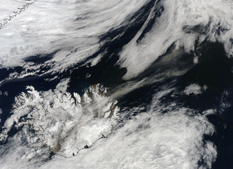 NASA MODIS Image of the Day: May 23, 2010 – Eruption of Eyjafjallajökull Volcano, Iceland
