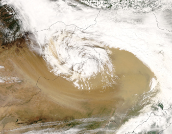 NASA MODIS Image of the Day: June 1, 2008 – Ash Plume from the Chaiten Volcano, Chile