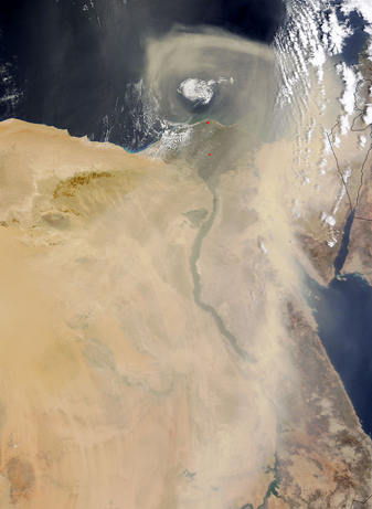 NASA MODIS Image of the Day: June 4, 2010 – Dust Storm over Egypt and Libya