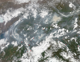 NASA MODIS Image of the Day: June 7, 2010 – Smoke over Alaska