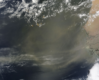 NASA MODIS Image of the Day: June 11, 2009 – Dust Plumes off the West Coast of Africa