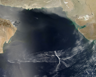 NASA MODIS Image of the Day: June 13, 2007 – Wave Clouds over the Arabian Sea