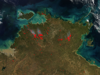 NASA MODIS Image of the Day: June 13, 2010 – Wildfires in Northern Australia