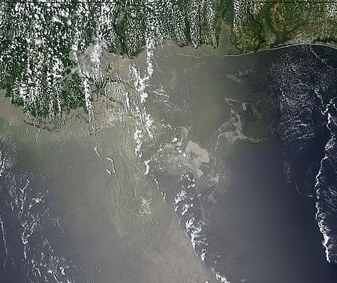 NASA MODIS Image of the Day: June 14, 2010 – Oil Slick in the Gulf of Mexico