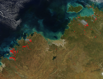 NASA MODIS Image of the Day: June 20, 2010 – Fires in Northern Australia