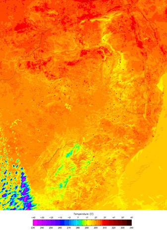 NASA MODIS Image of the Day: June 24, 2007 – Land Surface Temperature Product