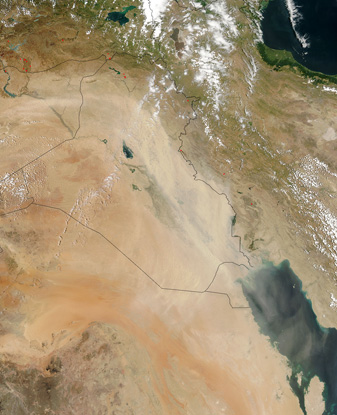 NASA MODIS Image of the Day: June 24, 2010 – Dust Storm over Iraq