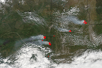 NASA MODIS Image of the Day: June 25, 2010 – Fires in Alaska and Yukon Territory