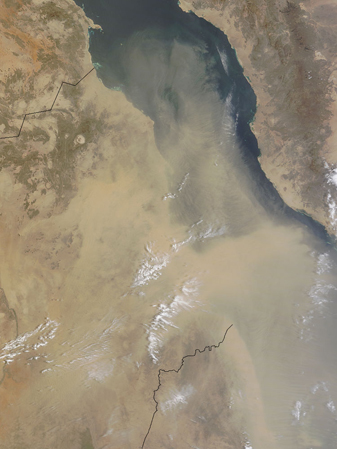 NASA MODIS Image of the Day: June 27, 2010 – Saharan Dust Over the Red Sea