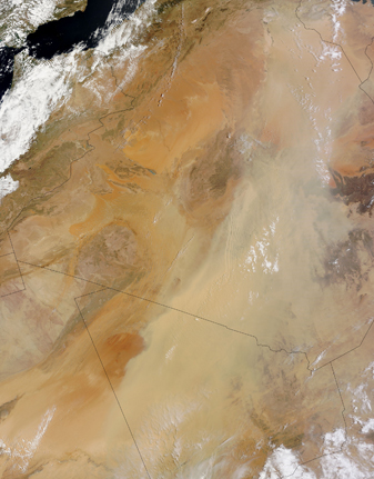 NASA MODIS Image of the Day: June 28, 2010 – Saharan Dust Storm