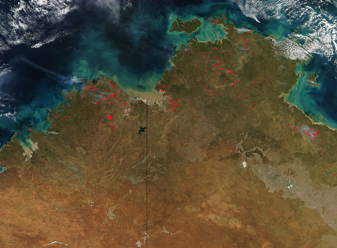 NASA MODIS Image of the Day: July 4, 2010 – Wildfires in Northern Australia
