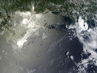 NASA MODIS Image of the Day: July 7, 2010 – Oil Slick in the Gulf of Mexico