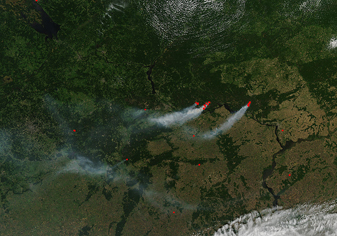 NASA MODIS Image of the Day: July 11, 2010 – Fires in Western Russia